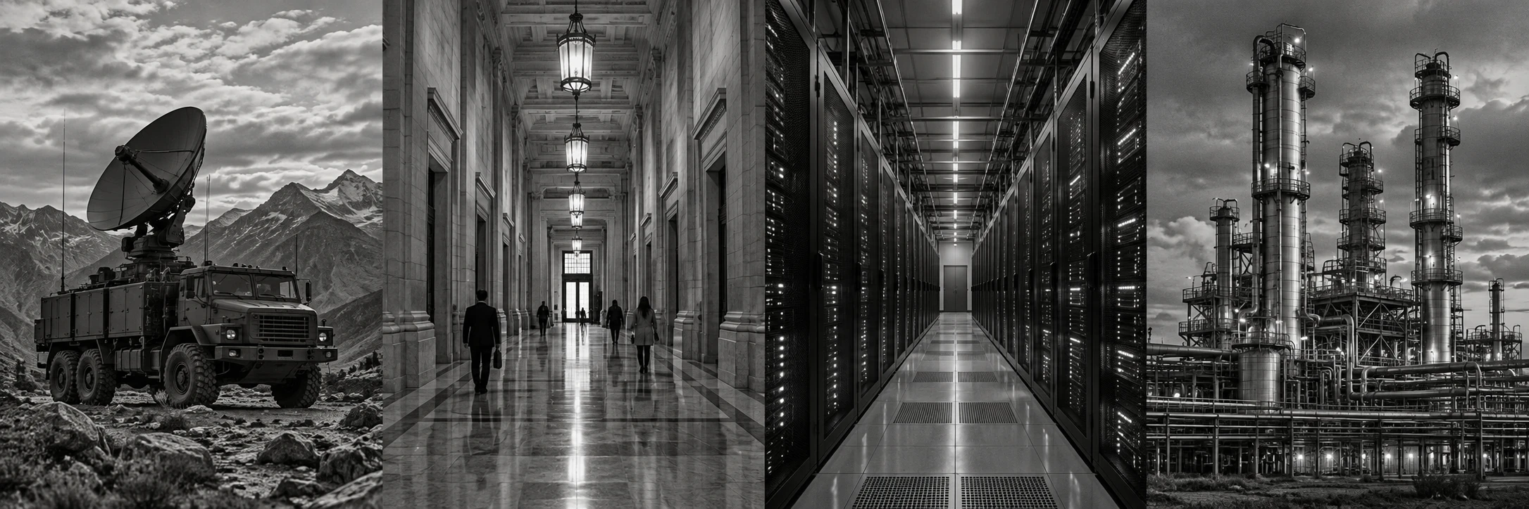 Illustration of a federal building corridor.